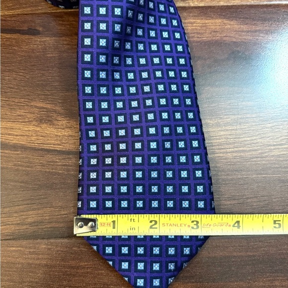 TOMMY HILFIGER Purple and Light Blue Geometric Tie - Picture 9 of 10